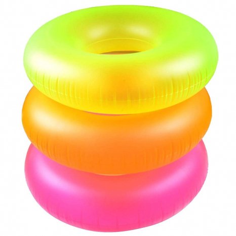 Надувной круг однотонный, неоновый Intex 59262