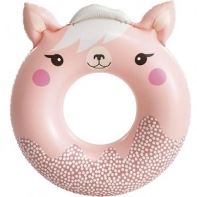 Детский надувной круг Лама (розовый), Intex, 59266