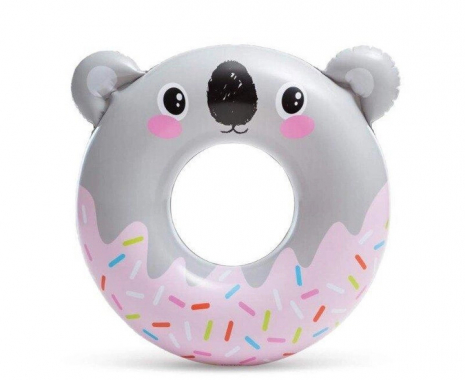 Детский надувной круг Коала (серый), Intex, 59266
