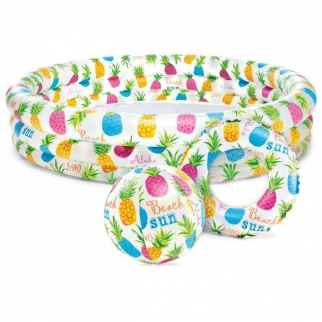 Басейн надувний Intex 59469 з набором Ананаси