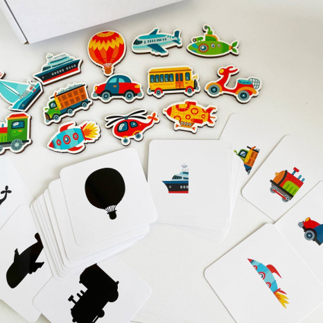 Деревянная развивающая игра Лото транспорт. Познавалка