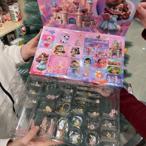 Подарочный адвент для девочек набор украшений с браслетами и шармами, подвесками в коробке 610 S01