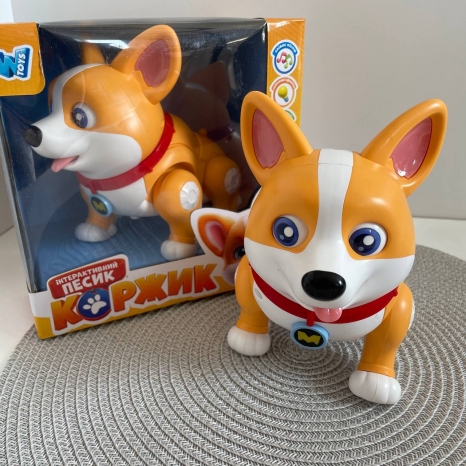 Інтерактивний песик Коржик (укр): ходить, світиться, пісні WToys  61327