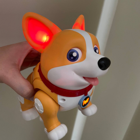 Інтерактивний песик Коржик (укр): ходить, світиться, пісні WToys  61327