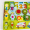 Логічний дерев'яний сортер Монтессорі з магнітною риболовлею (кольори, цифри, професії, транспорт, фрукти) 62244 4FUN Game Club Wood