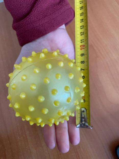 Мяч массажный надувной Ёжик, диаметр 8см