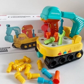 Дитячий конструктор на шурупах Екскаватор 2-в-1 (з шуруповертом)