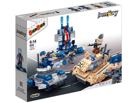 Конструктор "Армія" (538 елем.) 3 в 1 танковий бій  Banbao 6243
