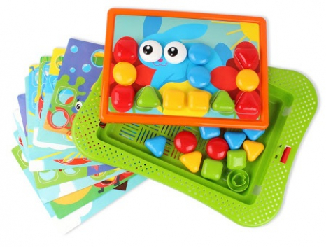 Детская мозаика с крупными деталями и трафаретами, 6269 Технок