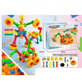 Детский пластиковый шарнирный конструктор Экскаватор/Робот, 126 деталей, 628-30A