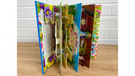 Книжка-панорамка картонка Дюймовочка, 10 сторінок, цупкий картон,Пегас