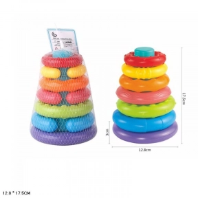 Дитяча пластикова кольорова пірамідка, 638-31