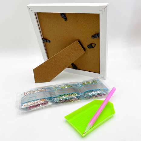 Набір для творчості алмазна мозаїка Діно з картиною рамкою, наліпки, 2 брелоки C 64274