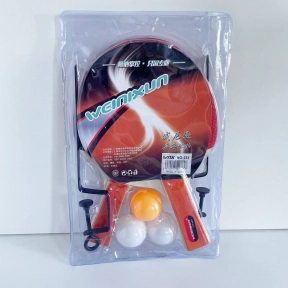 Набір ракеток для пінг понгу 2 ракетки, 3 м'ячики, сітка, тримач для сітки, в слюді C 65307