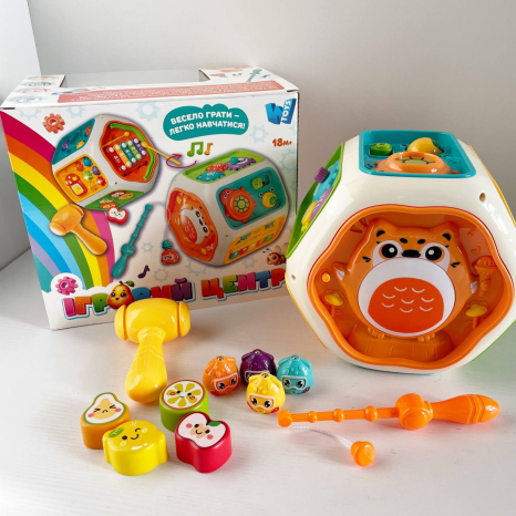 Інтерактивний ігровий бізіцентр (укр): пісні, казки, музичні інструменти, цифри, скоромовки, магнітна риболовля тощо 65540