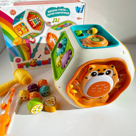Інтерактивний ігровий бізіцентр (укр): пісні, казки, музичні інструменти, цифри, скоромовки, магнітна риболовля тощо 65540