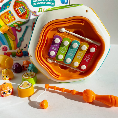 Інтерактивний ігровий бізіцентр (укр): пісні, казки, музичні інструменти, цифри, скоромовки, магнітна риболовля тощо 65540