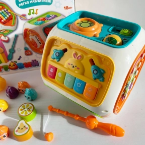 Интерактивный игровой бизицентр (укр): песни, сказки, муз инструменты, цифры, скороговорки, рыбалка 