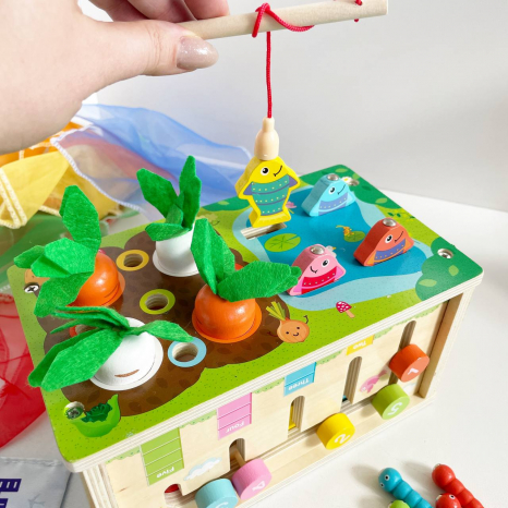 Деревянная магнитная рыбалка, сортер 65627