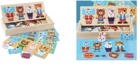 Дерев'яна логічна гра з звірятами  C 65717