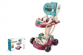 Дитячий ігровий набір лікаря: столик - стійка з інструментами, світло та звук, 660-87