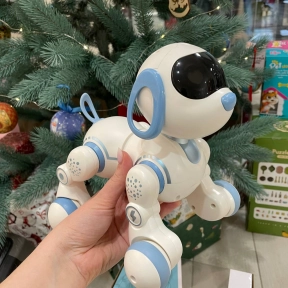 Собачка на радиоуправлении звук, подсветка, от аккумулятора, несколько режимов, реагирует на ощупь, 