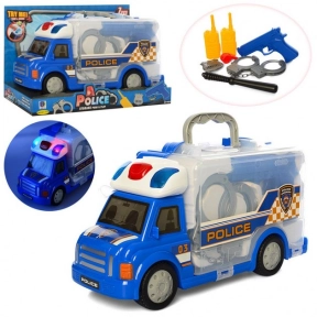 Детский полицейский набор Машинка с наручниками, пистолетом, рацией, 661-173