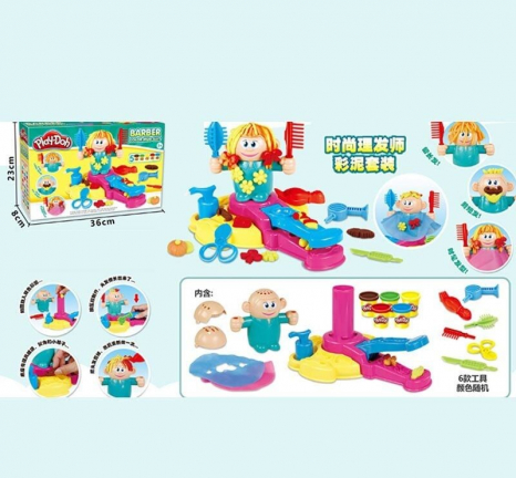 Тісто для ліплення Перукар, 5 кольорів, форми, інструменти, екструдер 6625