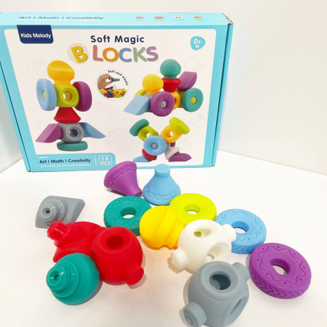 Конструктор сенсорний 6643 сенсорні  м'які блоки, 13 дет