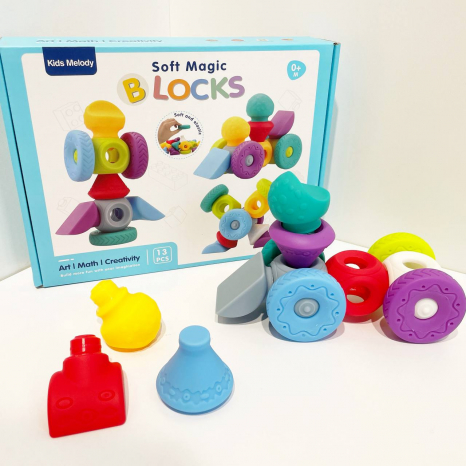 Конструктор сенсорний 6643 сенсорні  м'які блоки, 13 дет