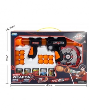 Іграшковий пістолет, стріляє м'якими м'ячиками з мішенями