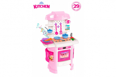 Кухня з підсвіткою, звуковими ефектами та холодною парою (рожева) Технок. 6696