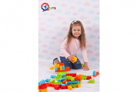 Конструктор блочний  “MAX №2” 70 елементів, в кульку ТЕХНОК, 6801