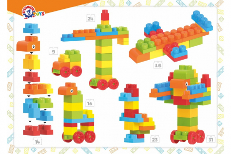 Конструктор блочний “MAX №3” 100 елементів в кульку ТЕХНОК, 6832