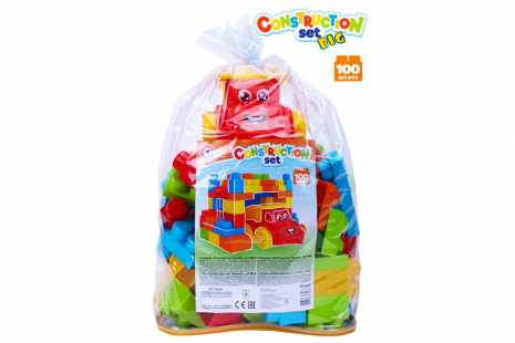 Конструктор блочний “MAX №3” 100 елементів в кульку ТЕХНОК, 6832