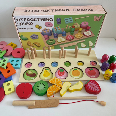 Логічна дошка сортер, магнітна гра, риболовля, в коробці 68379