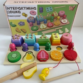 Логічна дошка сортер, магнітна гра, риболовля, в коробці 68379