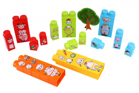 Игрушка Конструктор ТехноК 6849 Мама и малыш, кто что ест?