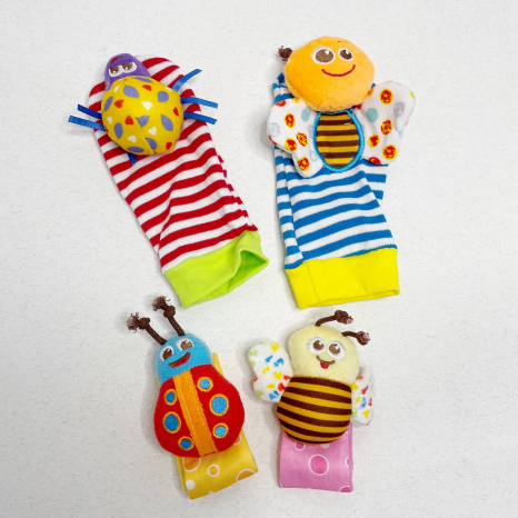 Брязкальця на ручки і ніжки  дзвінкі та шелесткі елементи