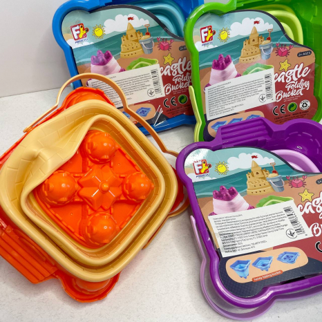 Складне силіконове відро квадратне Фортеця  6914