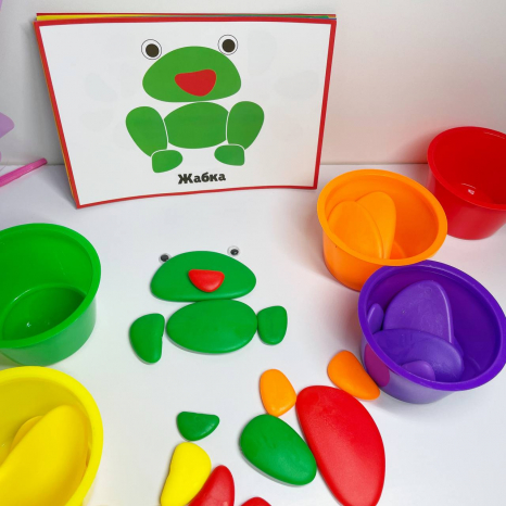 Игра - сортер с камешками, ведерками, пинцетом Логика и мышление 69481 4FUN Game Club