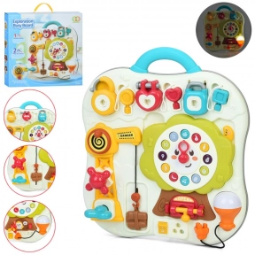 Развивающий центр Бизиборд - Часы для малышей: музыка, свет и подвижные детали, 6956