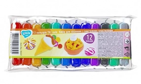 Легкий повітряний пластилін 12 кольорів ОКТО 70137 ТМ Lovin