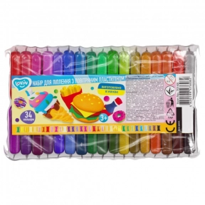Набор для лепки с воздушным пластилином 34 цвета ТМ Lovin 70148