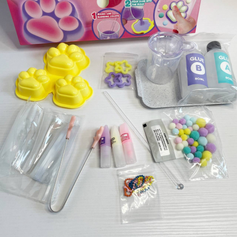 Набір для творчості "Лапка антистрес" з рідиною, формами та фарбами 708B-67