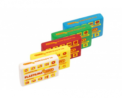 Пластилін JOVI 5 кольорів по 50г., 5 брусків у стрейтчі