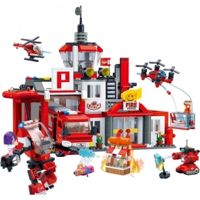 Конструктор "БанБао CITY" (1081 дет.) Команда пожежників / Banbao. 7130