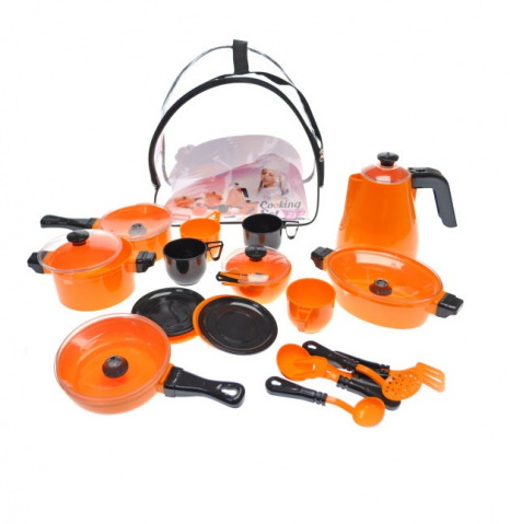 Дитячий набір посуду "Cooking Set" Помаранчевий (23 предмети), Юніка, 1481