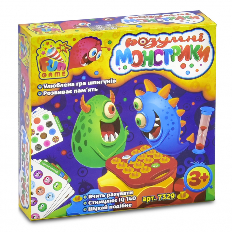 Настільна розважальна гра "Мемо. Розумні монстрики"