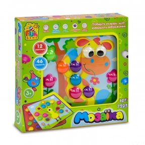 Мозаїка для найменших з трафаретами та крупними елементами Гудзики 7393 4FUN Game Club